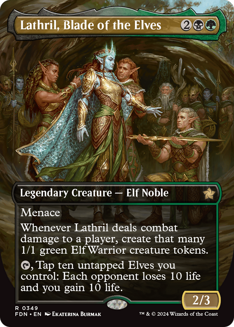 Image of Lathril, Blade of the Elves (Borderless) (FDN-349) - Foundations (Borderless)