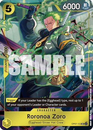 Image of Roronoa Zoro (One Piece Day Dallas 2025) (OP07-113) - One Piece Promotion Cards Foil
