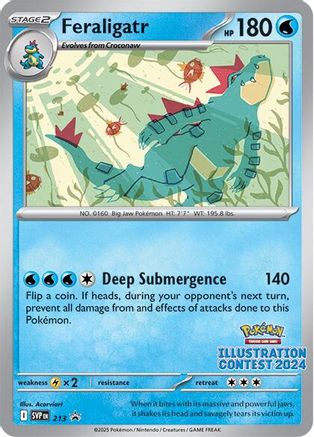 Image of Feraligatr (Illustration Contest 2024) 213  SV Scarlet & Violet Promo Cards - Promo