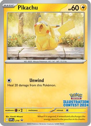 Image of Pikachu (Illustration Contest 2024) 214  SV Scarlet & Violet Promo Cards - Promo