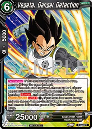 Image of Vegeta, Danger Detection (Deluxe Pack 2025 Vol.1) (P-663) - Promotion Cards Foil