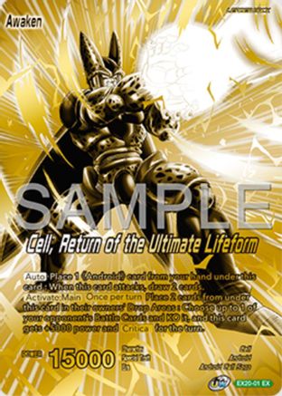 Image of Cell // Cell, Return of the Ultimate Lifeform (Championship Golden Card 2025 Vol.1) (EX20-01) - Promotion Cards Foil