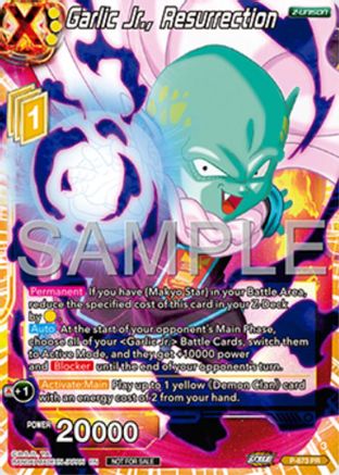 Image of Garlic Jr., Resurrection (Zenkai Series Tournament Pack Vol.11) (P-673) - Tournament Promotion Cards