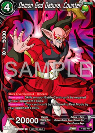 Image of Demon God Dabura, Counter (Zenkai Series Tournament Pack Vol.11) (P-680) - Tournament Promotion Cards