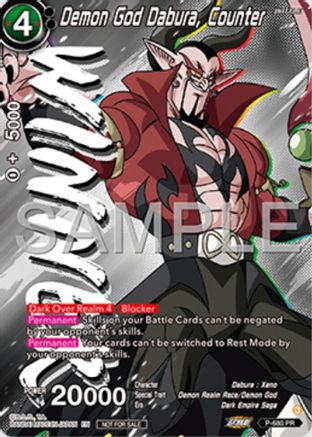 Image of Demon God Dabura, Counter (Zenkai Series Tournament Pack Vol.11) (Winner) (P-680) - Tournament Promotion Cards Foil