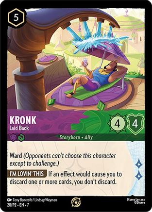 Image of Kronk - Laid Back (20) - Disney Lorcana Promo Cards Cold Foil
