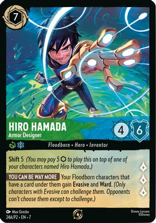 Image of Hiro Hamada - Armor Designer (Store Championship Participant) (24) - Disney Lorcana Promo Cards