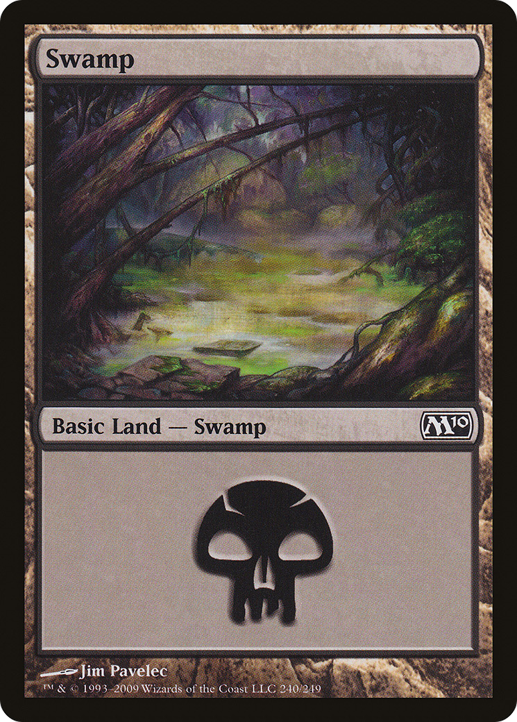 Image of Swamp (240) (M10-240) - Magic 2010 Foil