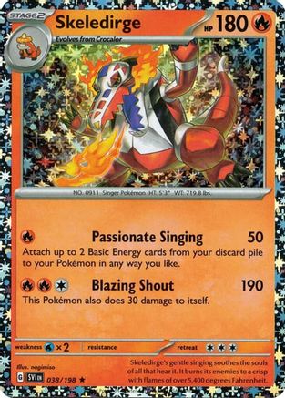 Image of Skeledirge (Sparkle Holo) 038/198  - Holofoil Miscellaneous Cards & Products - Rare