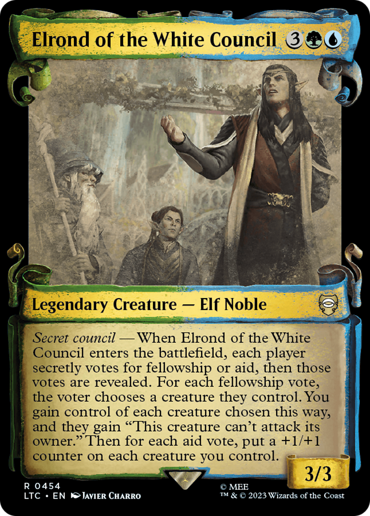 Image of Elrond of the White Council (Showcase Scrolls) (LTC-454) - Tales of Middle-earth Commander: (Showcase)