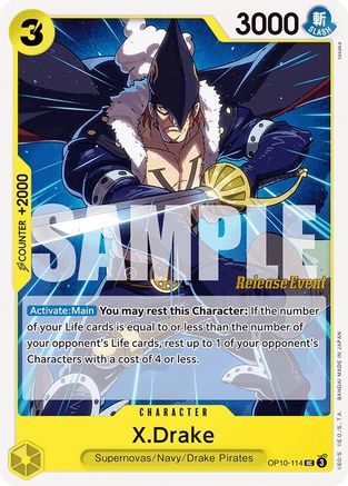 Image of X.Drake (OP10-114) - Royal Blood Release Event Cards