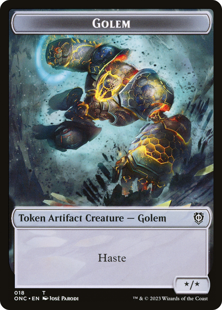 Image of Golem (TONC-018) - Phyrexia: All Will Be One Commander Tokens