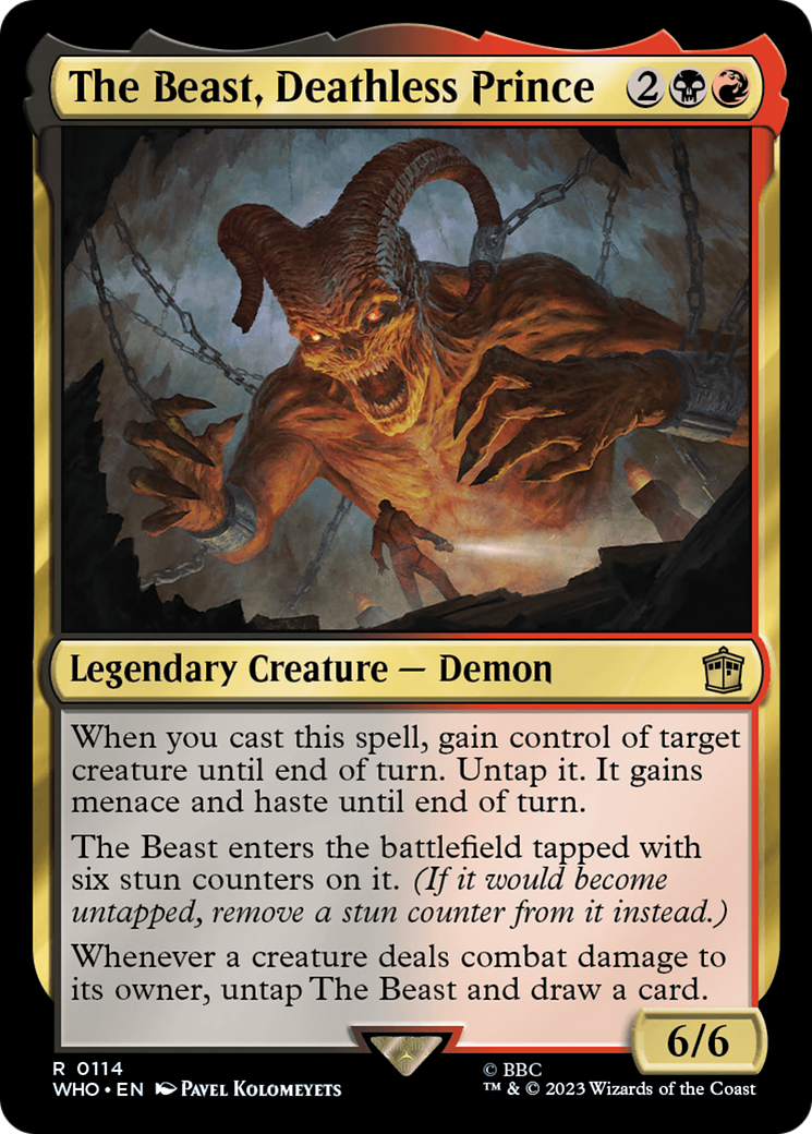 Image of The Beast, Deathless Prince (WHO-114) - Doctor Who Foil