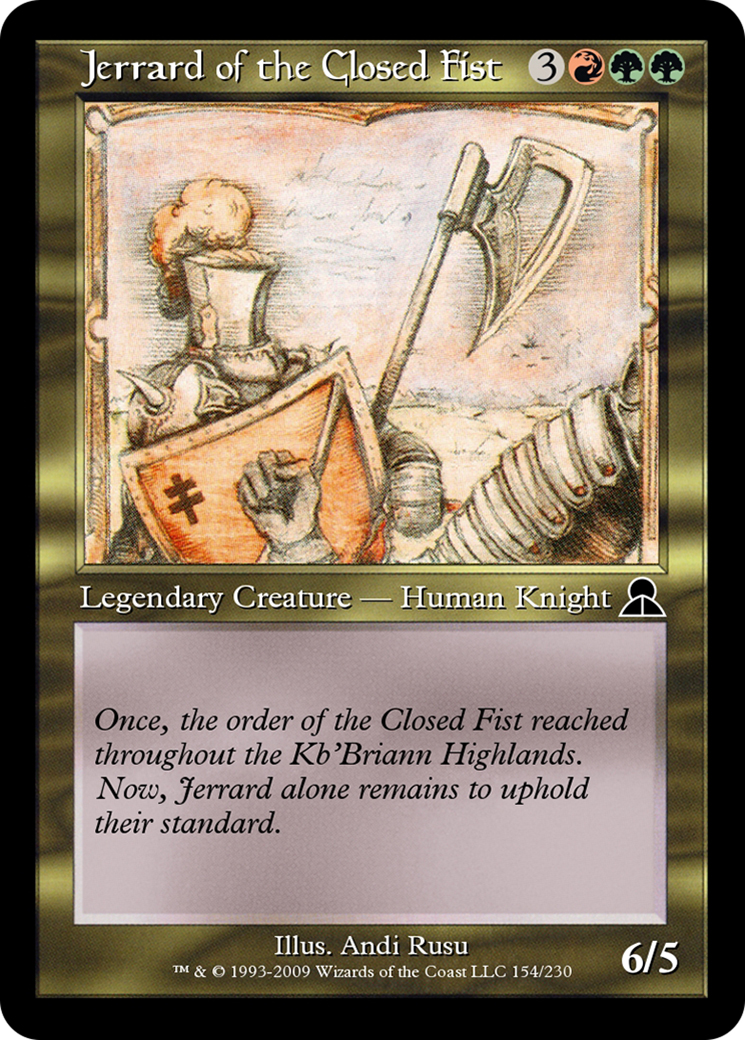 Image of Jerrard of the Closed Fist (ME3-154) - Masters Edition III Foil
