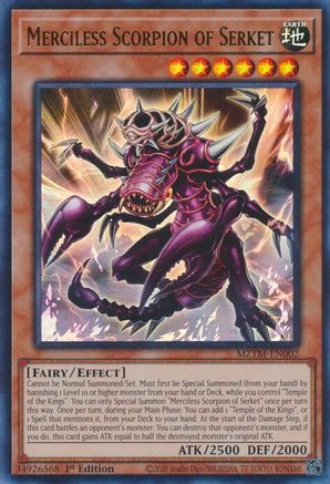 Image of Merciless Scorpion of Serket (MZTM-EN002) - Maze of the Master 1st Edition