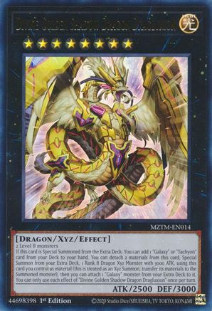 Image of Divine Golden Shadow Dragon Dragluxion (MZTM-EN014) - Maze of the Master 1st Edition