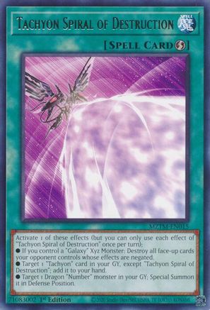 Image of Tachyon Spiral of Destruction (MZTM-EN015) - Maze of the Master 1st Edition