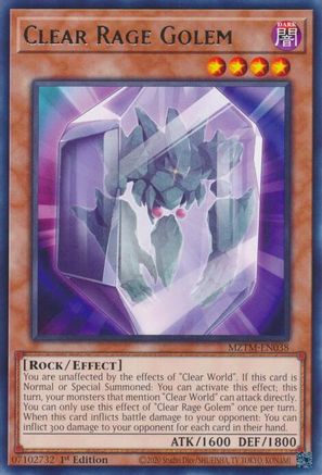 Image of Clear Rage Golem (MZTM-EN038) - Maze of the Master 1st Edition