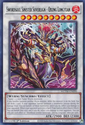 Image of Swordsoul Sinister Sovereign - Qixing Longyuan (MZTM-EN090) - Maze of the Master 1st Edition