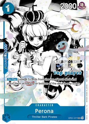 Image of Perona (Championship 2024 Top Player Pack Vol. 2) (OP01-077) - One Piece Promotion Cards Foil