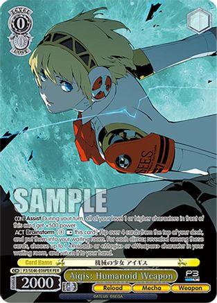 Image of Aigis: Humanoid Weapon (OFR) (P3/SE46-E06PERPER) - Persona 3 Reload Premium Booster