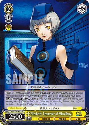 Image of Elizabeth: Requester of Miscellany (P3/SE46-E12N) - Persona 3 Reload Premium Booster