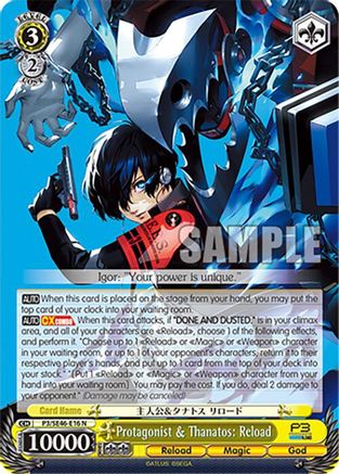 Image of Protagonist & Thanatos: Reload (P3/SE46-E16N) - Persona 3 Reload Premium Booster