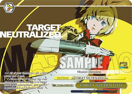 Image of TARGET NEUTRALIZED. (PER) (P3/SE46-E18PERPER) - Persona 3 Reload Premium Booster