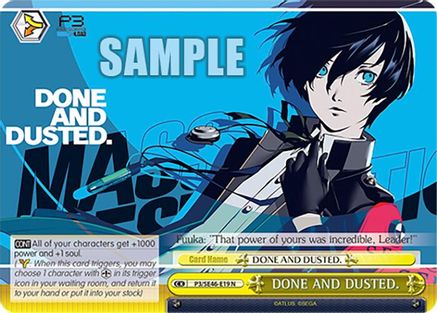 Image of DONE AND DUSTED. (P3/SE46-E19N) - Persona 3 Reload Premium Booster