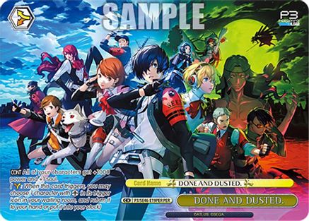 Image of DONE AND DUSTED. (PER) (P3/SE46-E19PERPER) - Persona 3 Reload Premium Booster