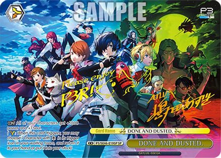 Image of DONE AND DUSTED. (SP) (P3/SE46-E19SPSP) - Persona 3 Reload Premium Booster