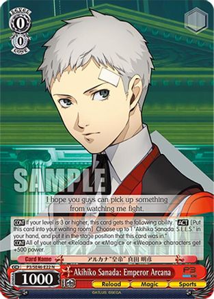 Image of Akihiko Sanada: Emperor Arcana (P3/SE46-E22N) - Persona 3 Reload Premium Booster