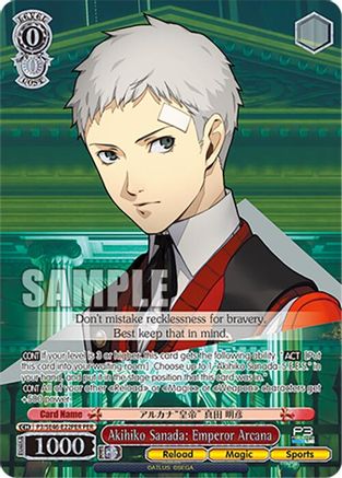 Image of Akihiko Sanada: Emperor Arcana (PER) (P3/SE46-E22PERPER) - Persona 3 Reload Premium Booster