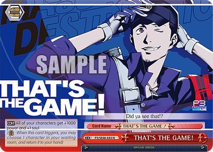 Image of THAT'S THE GAME! (P3/SE46-E43N) - Persona 3 Reload Premium Booster