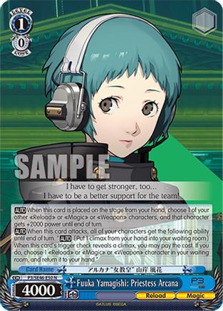 Image of Fuuka Yamagishi: Priestess Arcana (P3/SE46-E50N) - Persona 3 Reload Premium Booster