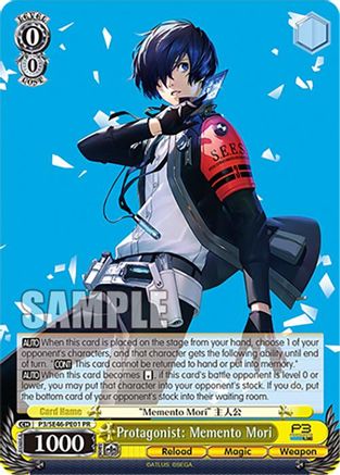 Image of Protagonist: Memento Mori (PR) (P3/SE46-PE01PR) - Persona 3 Reload Premium Booster