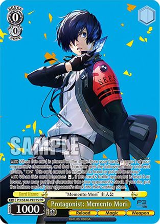 Image of Protagonist: Memento Mori (Foil) (P3/SE46-PE01SPR) - Persona 3 Reload Premium Booster
