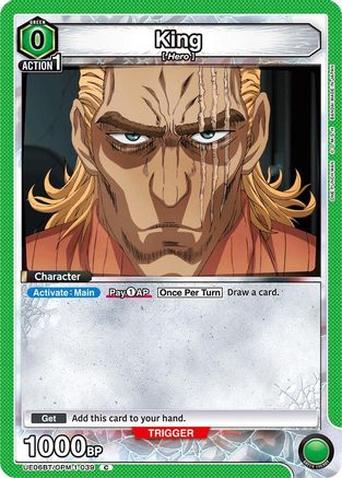Image of King (039) (Box Topper Foil) (UE06BT/OPM-1-039) - UE06BT One Punch Man Foil