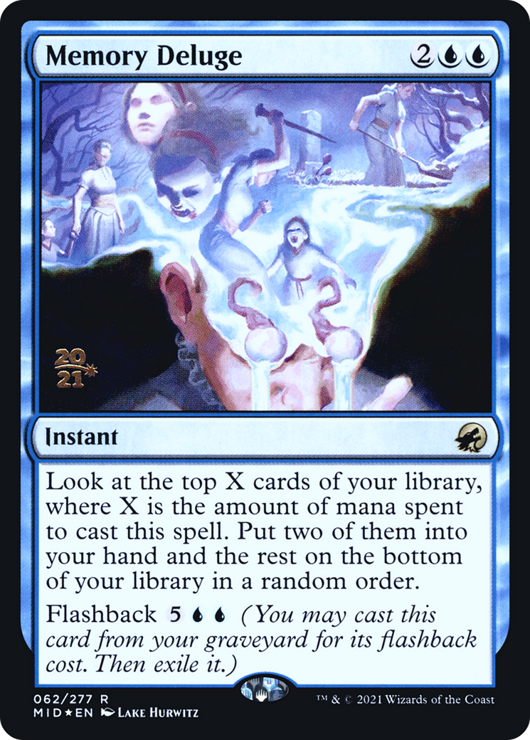 Image of Memory Deluge (PRE-062) - Innistrad: Midnight Hunt Promos Foil