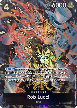 Image of Rob Lucci (Illustration Box EX) (OP05-093) - One Piece Promotion Cards Foil