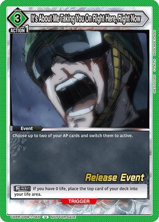 Image of It's About Me Taking You On Right Here, Right Now (UEPR/OPM-1-065) - UE06BT One Punch Man Release Event Cards