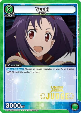 Image of Yuuki (Judge Pack) (UEPR/SAO-1-079) - Union Arena Promotion Cards Foil