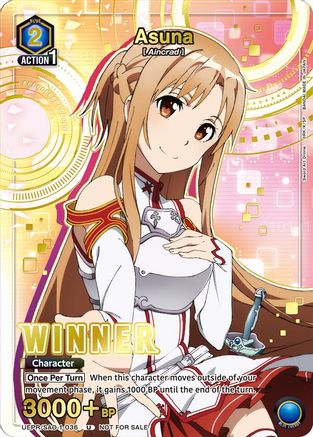 Image of Asuna (Winner) (UEPR/SAO-1-036) - Union Arena Promotion Cards Foil
