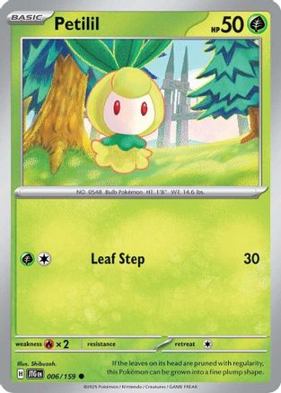Image of Petilil 006/159  - Reverse Holofoil SV09 Journey Together - Common