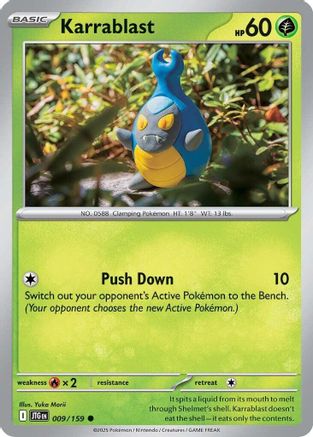Image of Karrablast 009/159  - Reverse Holofoil SV09 Journey Together - Common
