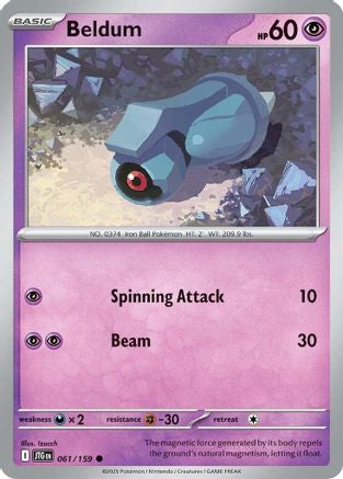 Image of Beldum 061/159  - Reverse Holofoil SV09 Journey Together - Common
