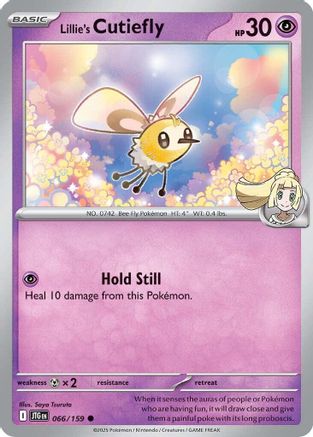 Image of Lillie's Cutiefly 066/159  - Reverse Holofoil SV09 Journey Together - Common