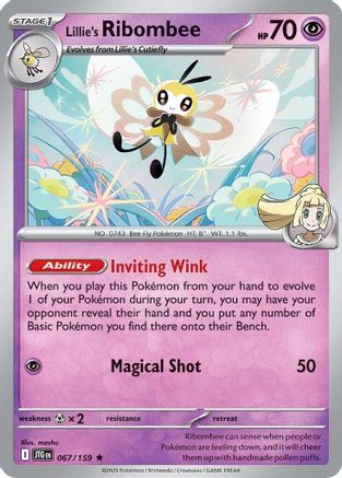 Image of Lillie's Ribombee 067/159  - Holofoil SV09 Journey Together - Rare
