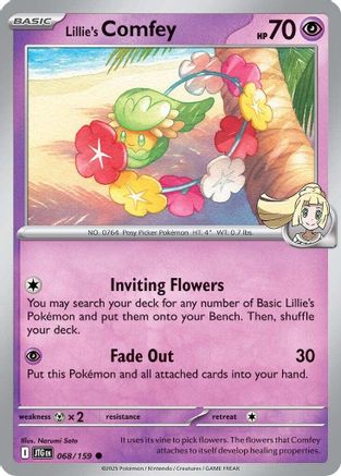 Image of Lillie's Comfey 068/159  - Reverse Holofoil SV09 Journey Together - Common