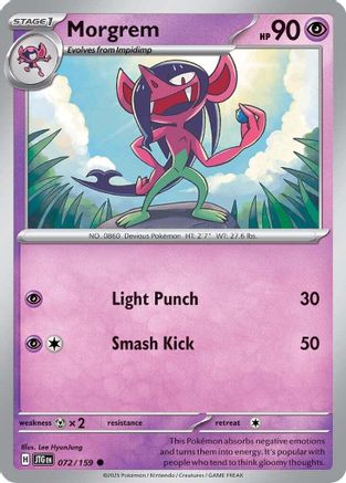 Image of Morgrem 072/159  - Reverse Holofoil SV09 Journey Together - Common